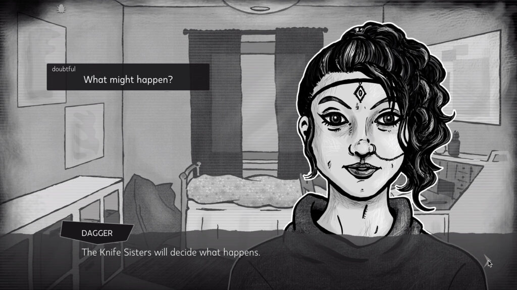 Screenshot from Knife Sisters featuring Dagger