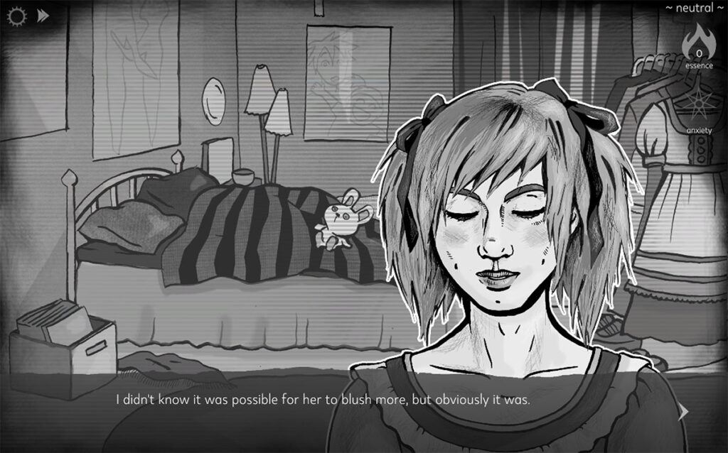 Screenshot from Knife Sisters showing Vicki